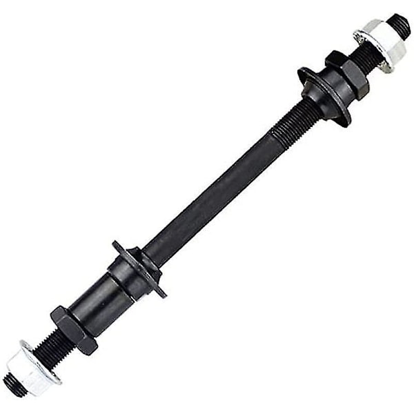 Polkupyörän pyörän navan akseli taka kiinteä kara-akselivipu maastopyörän pikalukitus maastopyörän etu taka-akseli Mtb pyörän akseli pyöräilytarvikkeet 180mm (musta