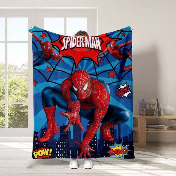 Spiderman-tæppe Superblødt, varmt flanneltæppe Sovesofa Bil Børn Drenge Gaver style 4 100*125cm