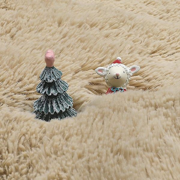 Tflycq Blush Round Teppe For Soverom, Fluffy Circle Teppe 4'x4' For Barnerom, Furry Teen For Tenåringsjenter Rom, ragget Sirkel Teppe For Barnehage Rom, fuzzy P 4*4 Feet