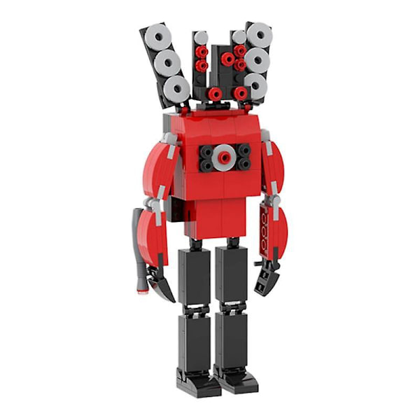 Skibidi Toalett Action Figur Building Block Kit Monitor Man Blocks Modeller Byggleksaker Skibidi Toalett Modell Kid Collection Present monitor man