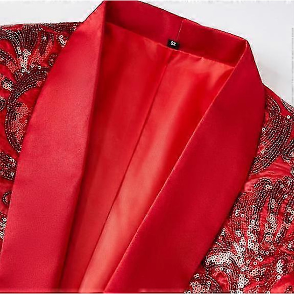 Herre Skinnende Pailletter Blazer Blomsterjakke Stilfuld Smoking Til Fest, Bryllup, Banket, Galla