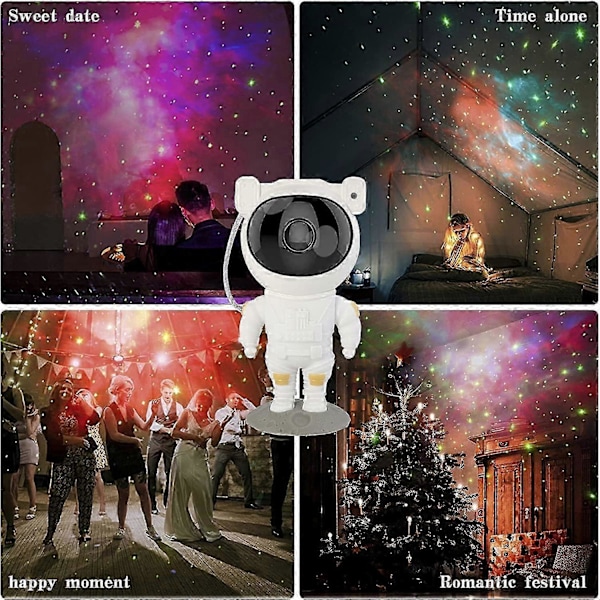 Astronaut Projektor Stjerneprojektor Galakseprojektor, med Timer & Fjernkontroll