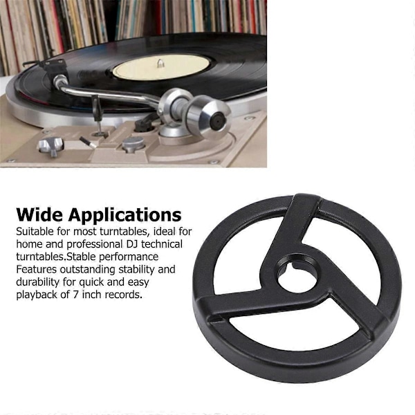 Platespilleradapter for platespiller 45 RPM 7-tommers plate
