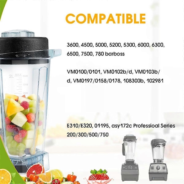 Mixerkanna 1,9 liter Behållare Bägare för Vitamix 5200 5000 6500