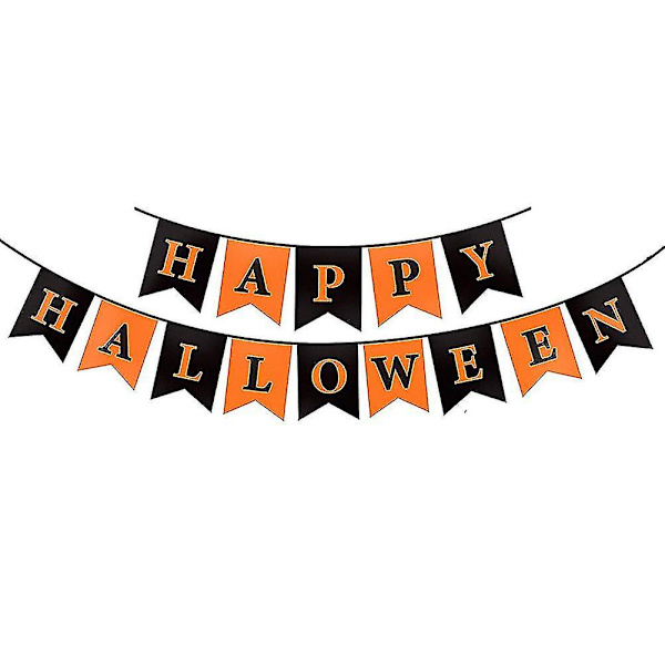 Halloween-seppele, kurpitsa, lepakko, kallo Halloween-koristelu, Happy Halloween Garland, kauhukoristelu Halloween-banneri, Halloween-pöydän koristelu,