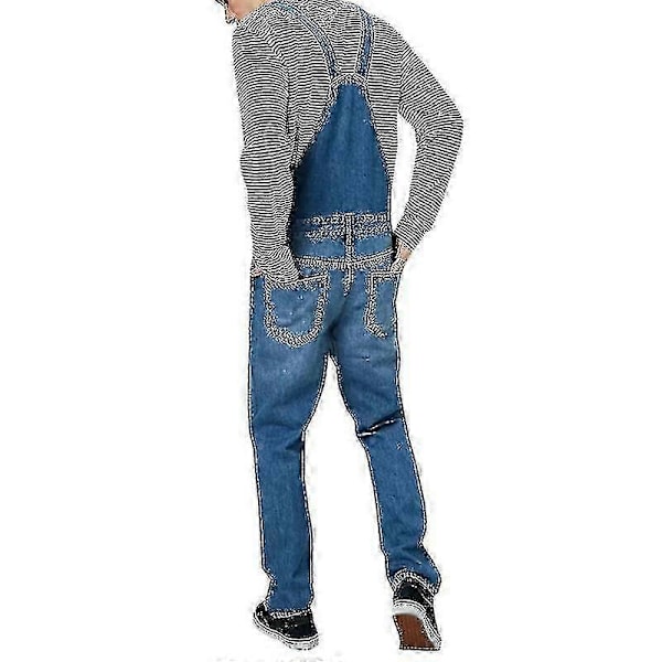 Herre Jeans Bukser Denim Kedeldragt Overalls Smækbukser Arbejdsbukser