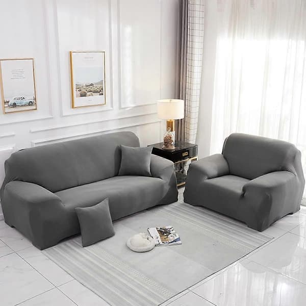 Elastisk Sofatrekk, Komfortabelt Stretch-stoff (Grå, 140-180cm)