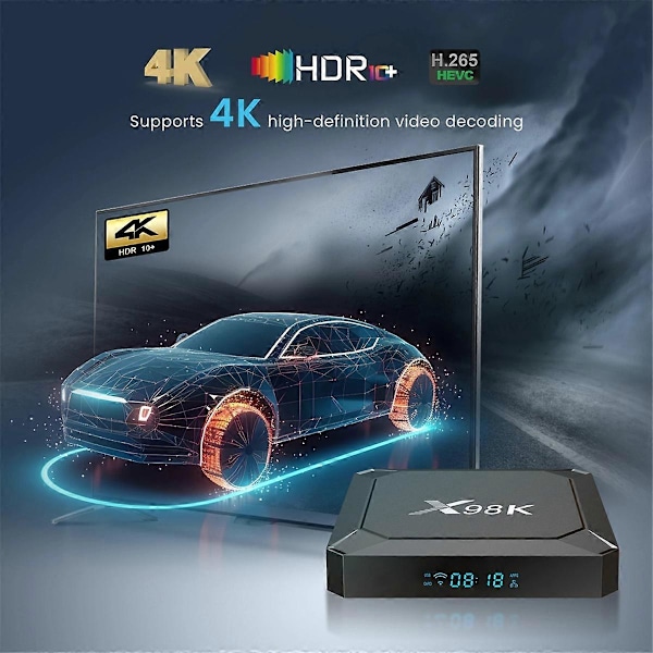 TV Box Wifi 4K HD Smart Media Player Toppbox EU-kontakt