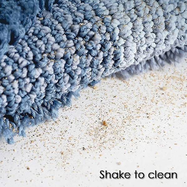 Tflycq Bath Mat Runner Isot Kylpyhuonematot 24" X 40" Sininen imukykyinen Jalkamatto Shaggy Mikrokuituinen Geometrinen Pehmuste Suihkumatto Runner, Sininen 24*36 inch
