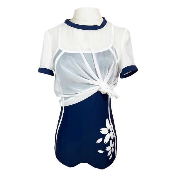 Hutao Bathsuit Game Naraka: Bladepoint Tsuchimikado Kurumi Cosplay-asu Hu Tao Uimapuku Halloween-juhlapuku mittatilaustyönä Skirt set L