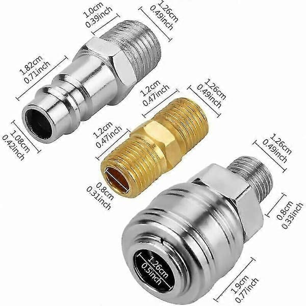 Lufttryksregulator Trevejsventil 175psi 12bar 1/4 tomme Lufttryksmåler Regulator til kompressor (Ny trevejsventil)