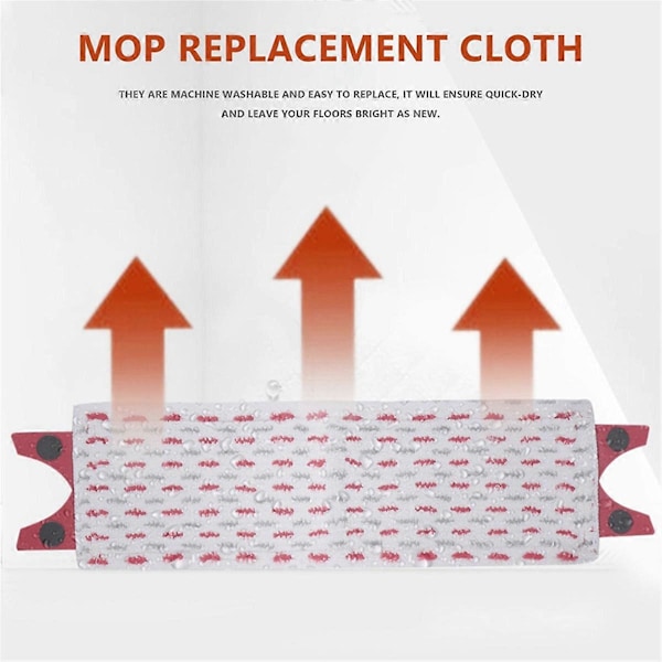 For UltraMax XL Gjenbrukbar Moppeklut Mikrofiber Moppepute Utskiftbar, Hurtigtørkende, Maskinvaskbar