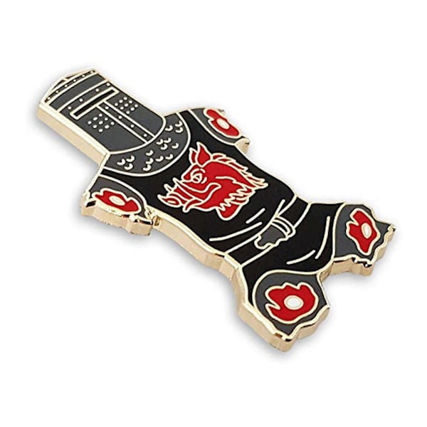 Monty-Python Sort Ridder Kødsår Emalje Metal Pin Broche Skjorte Reversnål