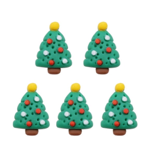 5 st Xmas 3D Nageldekorationer Nyår Manikyr Jul Nagelberlocker För Nagel