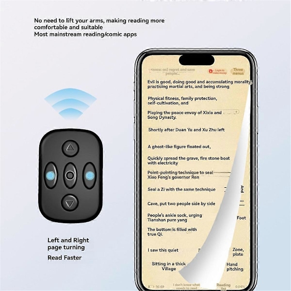 Langaton Bluetooth Air Mouse Mobiili Selfie Lazy Instant Kaukosäädin Sormus Musiikkivideo-ohjain f