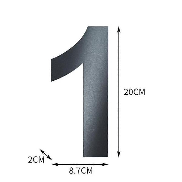 MagiDeal Talon numero 20cm pinnoitettu helppo asentaa säänkestävä harjattu kaduille