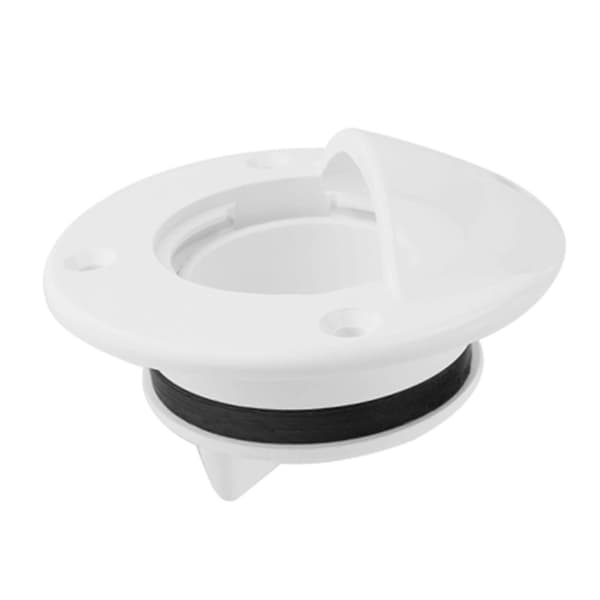 Universal Hvid Nylon Marine Båd Transom Dæk Montering Dræn Scupper Ventil Skruehætte Bung Stopper Rep