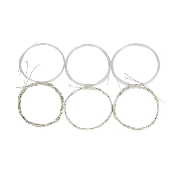 Oud Strängset (G-D-A-E-B-F) Klar Nylon Silverpläterad Kopparlegering Lindad 12-Strängar