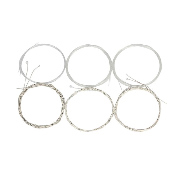 Oud Strenger Sett (G-D-A-E-B-F) Klar Nylon Sølvbelagt Kobberlegering Viklet 12-Strenger