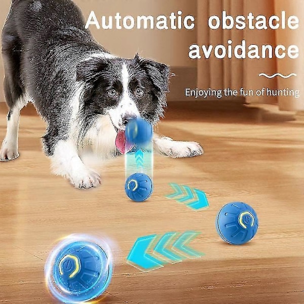 Smart Hundleksak Boll Automatisk Rullande Boll Elektronisk Interaktiv Leksak för Husdjur Kattbollar Träning USB