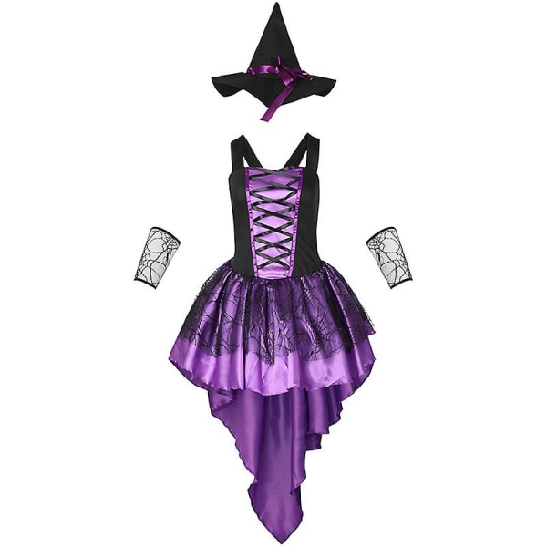 Karneval Halloween Multiclolr Tuxedo Ond Heks Til Kvinde Kostume Glamour Tutu Enchantress Rollespil Cosplay Fancy festkjole Black M