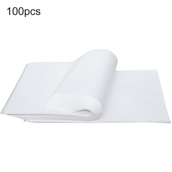 100 stk. kalkérpapir, halvtransparent, glatt skriveflate, A4 kalligrafi overføringspapir for kalligrafi