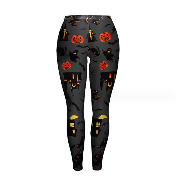 Halloween leggingsit naisille Hauskat graafiset joustavat housut COLOR 1 L