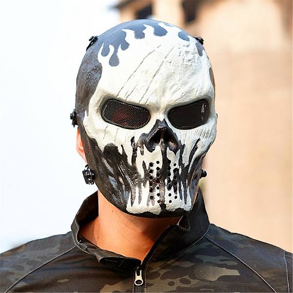 Halloween Chief Skull Mask Cs Udstyr Taktiske masker Ridning Full Face Army Udendørs kamp Festpynt Julegave F