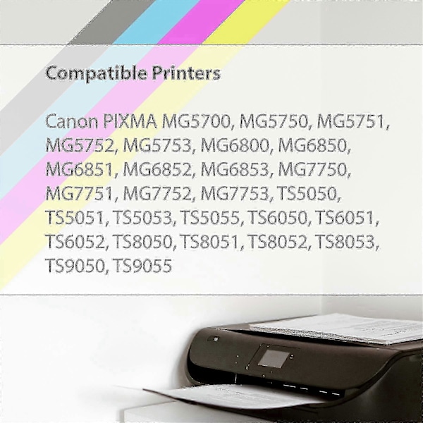 4 sæt med 5 blækpatroner til erstatning af Canon PGI-570 & CLI-571 kompatible/ikke-OEM fra Go Inks (20 blækpatroner) - jjS