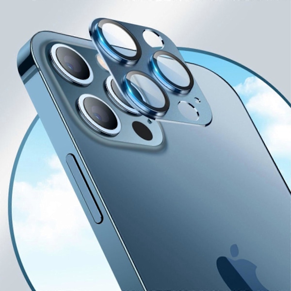 för iPhone 15 Pro Max/ 15 Ultra Kameralinsskydd 2st, Stark Adsorption Fallskydd Metallring Härdat Glas Bakre Kameraskärmskydd