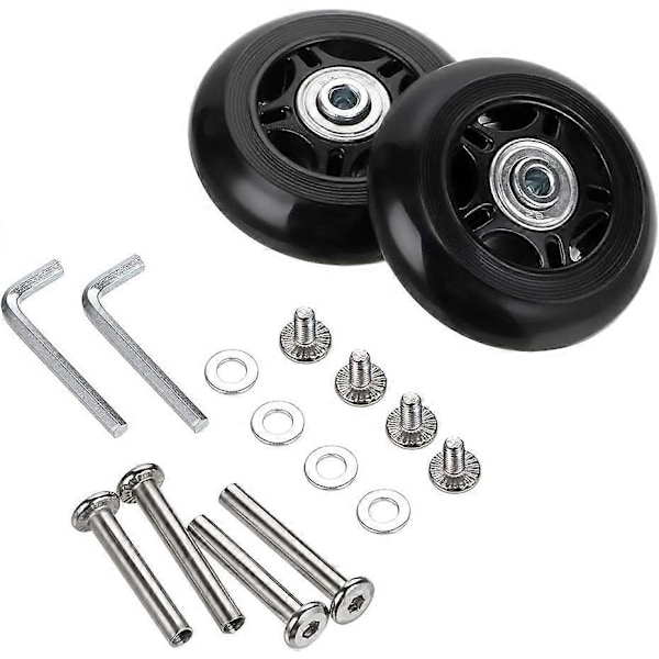 75 x 24mm Koffert Erstatningshjul, Sett med 2
