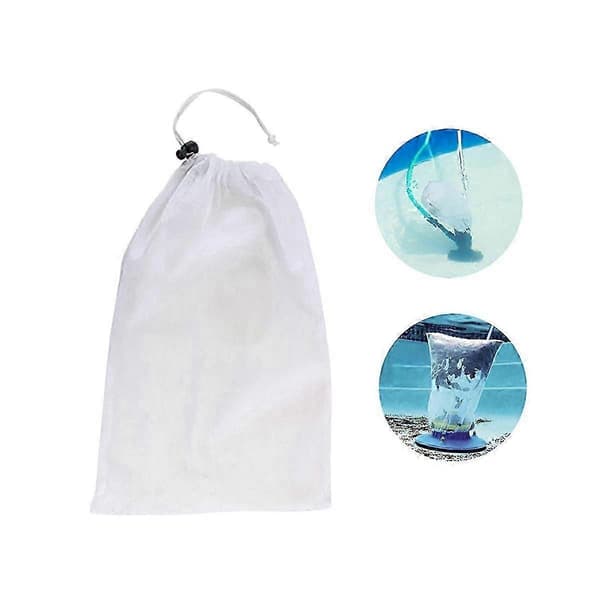 2-pack Poolfilterpåsar Damm Fläck Löv Samling Finmaskiga Påsar Inomhus Utomhus Pool P