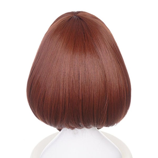 My Hero Academia Ochaco Uraraka Cosplay Short Bob Parykker Med pandehår Anime Makeup Parykker Gaver