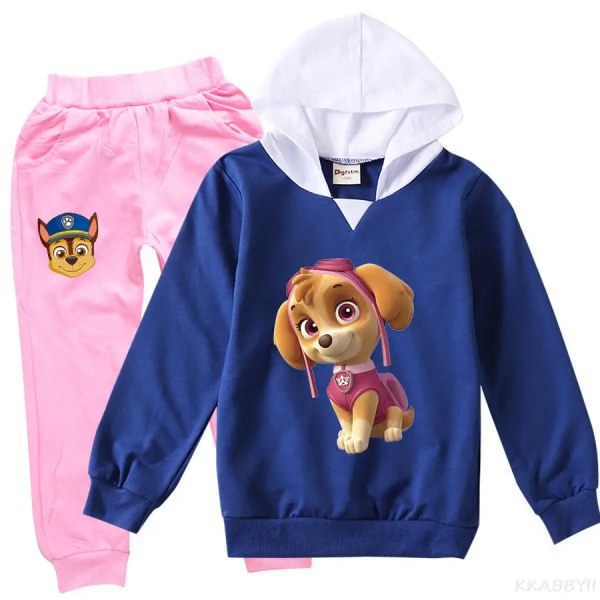 PAW PATROL Barneklær Tegneserie Jenter Klær Sett Vår Høst Klær Dress Topper og bukser Baby jente Høst antrekk style 13 160