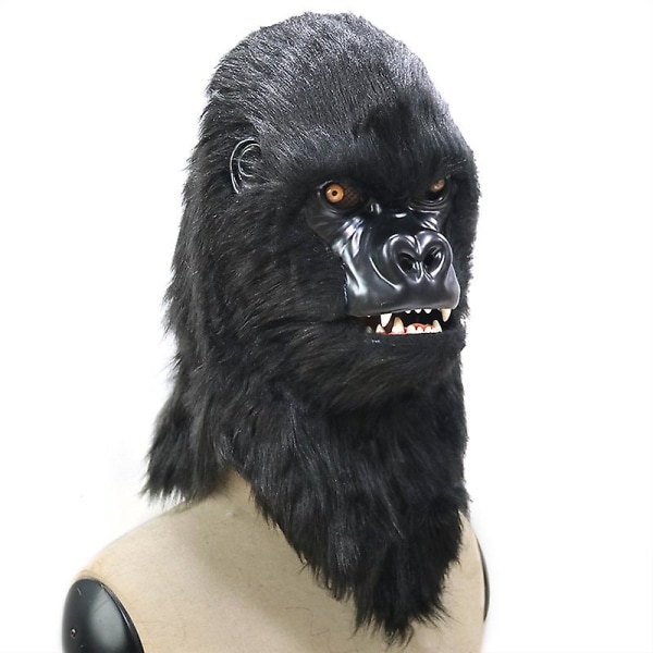 Animal Mask Halloween Animal Head Mask Latex Uhyggelig dyrekostume Teater Prank Crazy Party Halloween Decor chimpanzee