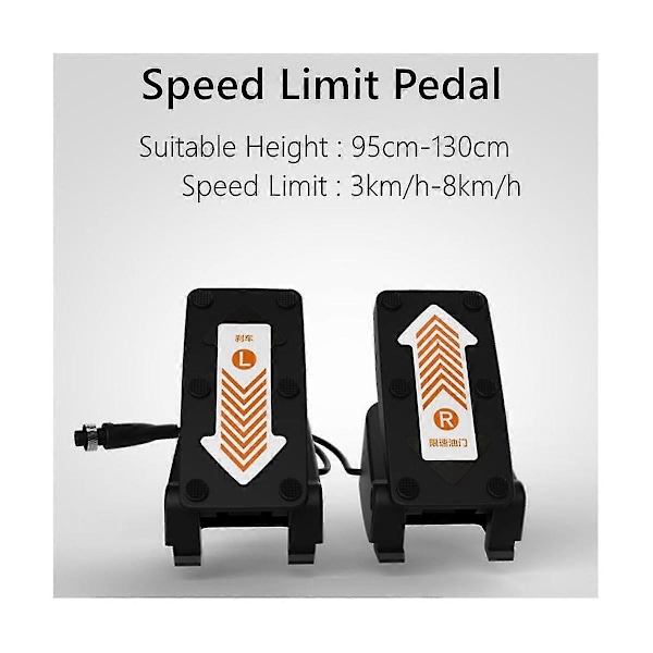 Fartsbegrenser Gasspedal og Bremsepedal for Gokart Kit Akselerator Bremsepedal for Gokart Pro Scooter Deler