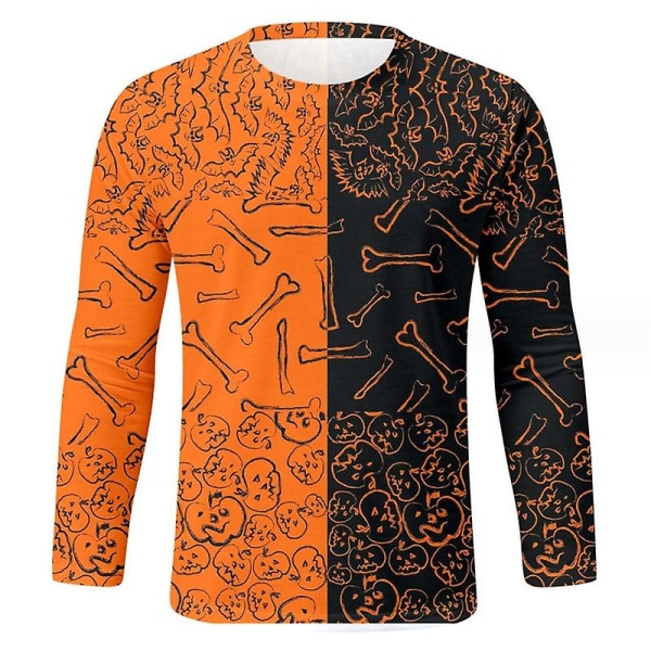 Græskar skjorte Halloween skjorter til mænd O Lantern Herre T-shirt style 3 3XL