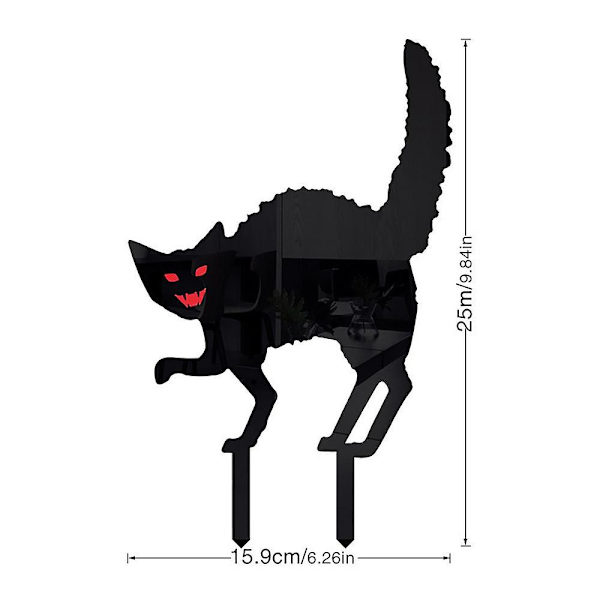 Black Cat Halloween Pihakyltit Siluetti Musta Ulkokoristeet Tervetuloa Eläinkoristeet Pation nurmikon puutarhaan Style three