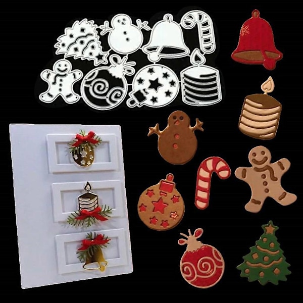 Sødt jule metal skærestykke til DIY scrapbooking dagbogsudsmykning