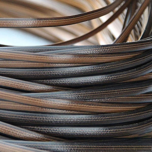 500g Syntetiskt Rottingvävmaterial Kaffegradient Platt Plastrotting