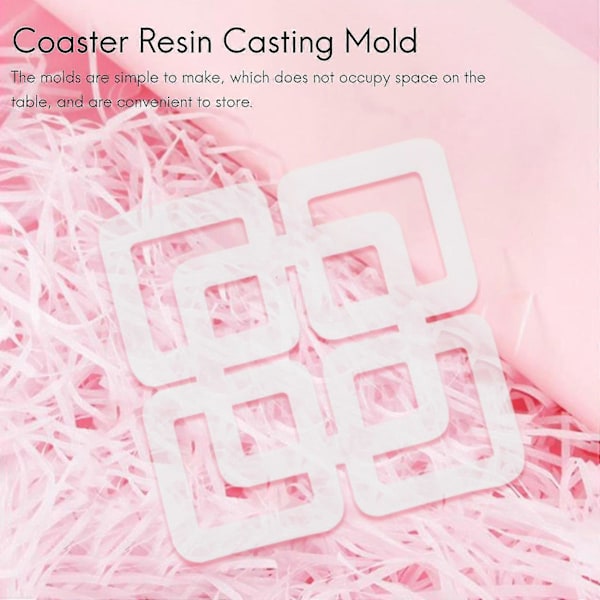 3 st Er-formar för Resin, Silikonformar, för Epoxy Resin Runda Underlägg, c