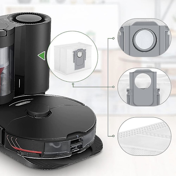 Ersättningsdammpåse Kompatibel med Roborock Q7 Q7max Robotdammsugare