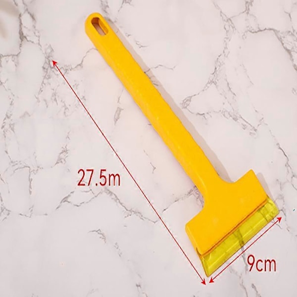 Langskaftet is- og sneskovl - 1 stk., 27,5 cm*9 cm, gul