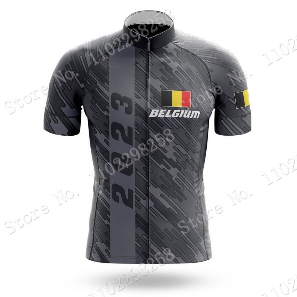 Team Belgium 2023 sykkeltrøyesett Nasjonalt flagg Sykling Belgiske klær landeveissykkelskjorter Dress Sykkelsmekke Shorts MTB Maillot 10 M