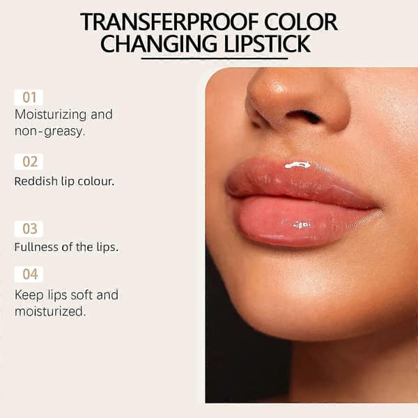 Transferproof Color-Changing Lipstick Natural Moisturizing Lip Balm 2st