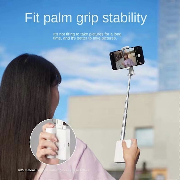 Mobiltelefon Bluetooth Kamera Selfie Stick Vlog Video Fokus Sort