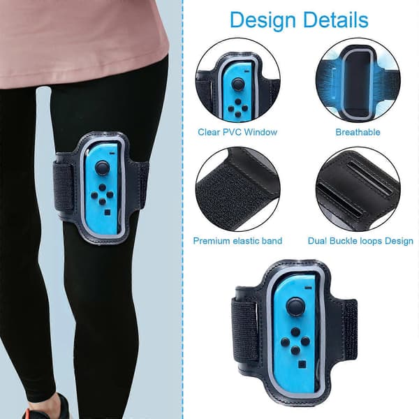 2 STK Switch Sports Benstropper Justerbar Elastisk Benstropp NS Joy Con Somatosensorisk Spillarmbånd Håndleddsbånd
