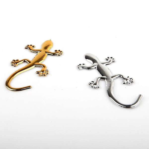 Metall gecko bilklistremerker Personlige bilklistremerker Tredimensjonale gecko klistremerker Bakre klistremerker 2 stk Betterlifefg
