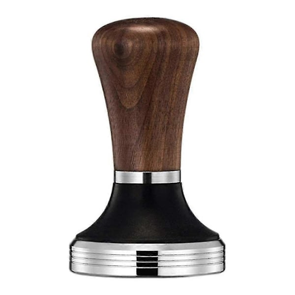 51mm Kaffe Tamper Pulver Hammer Pressing Valnøtthåndtak Kaffedistributør For Kaffe Og Espresso