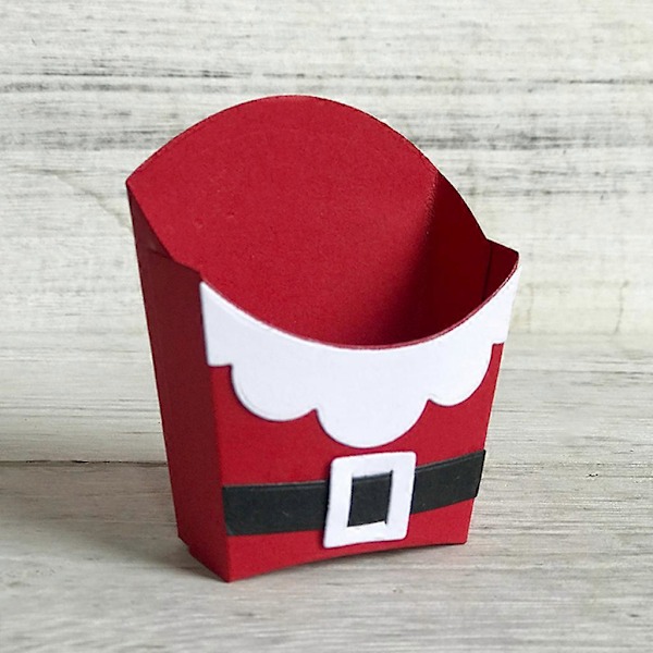 Jul Popcorn Box Metall Stansning Dies Schablon DIY Scrapbooking Album Papperskort Mall Prägling Hantverk